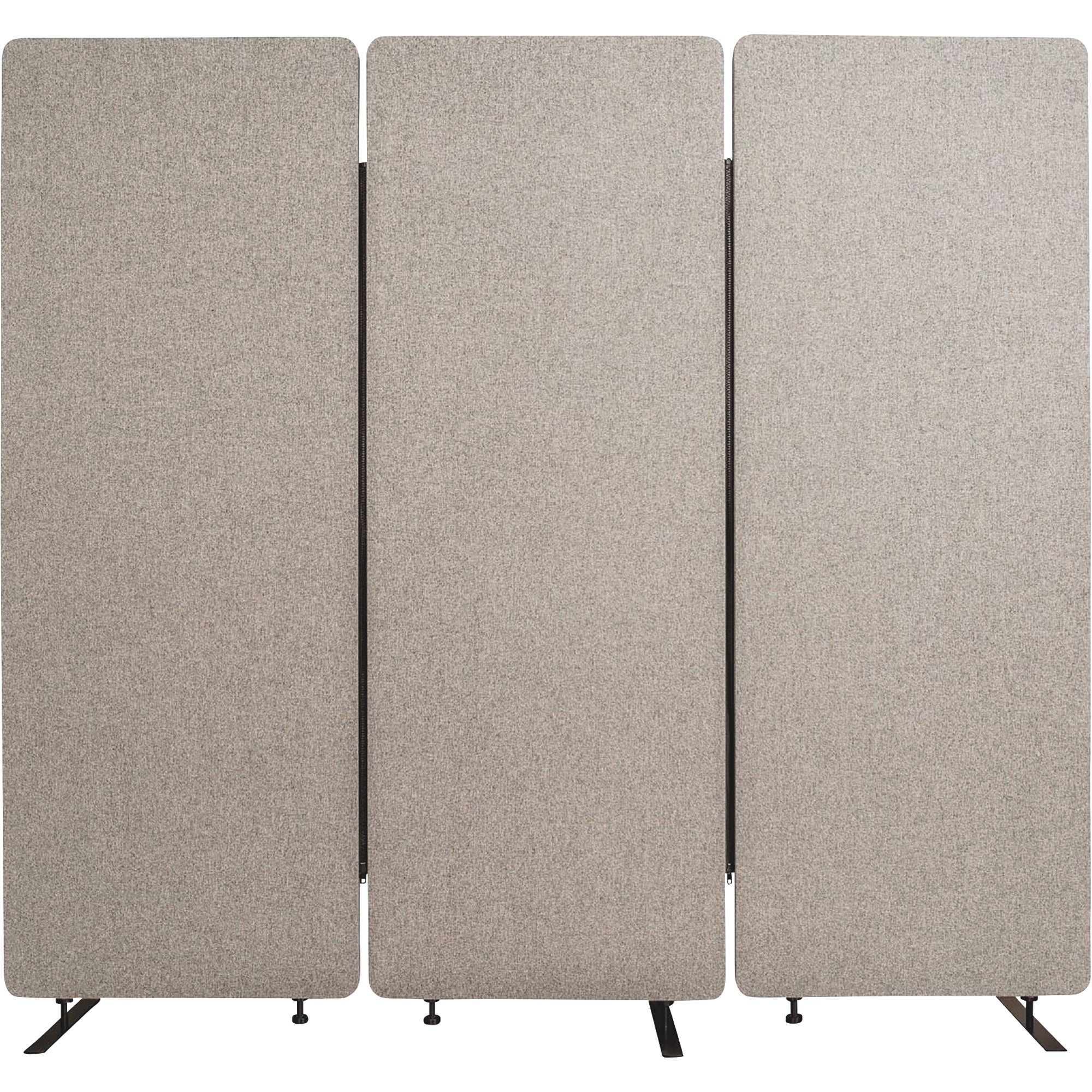 Luxor Reclaim Acoustic Room Dividers — 3-Pack, 72in.W x 66in.H X 1.25in.D